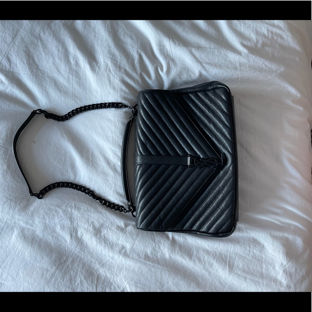 YSL LARGE COLLÈGE BAG IN BLACK MATELASSÉ LEATHER Amazing condition